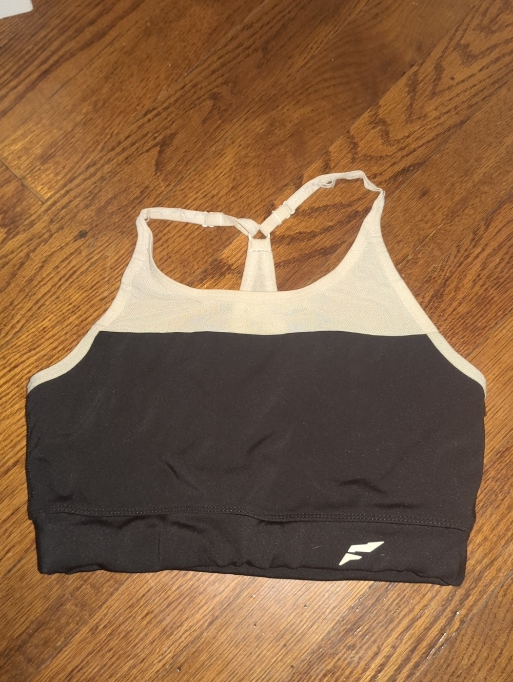 OLD SCHOOL black & white high neck flag nor fail bra